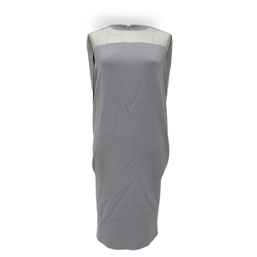 Max Mara Sospiro Cape Shift Dress In Light Blue Triacetate